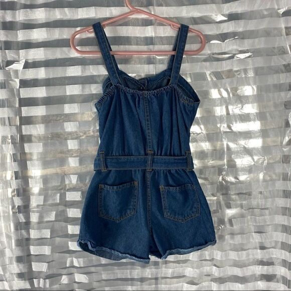 US Polo Assn Denim Belted Romper - Picture 4 of 7